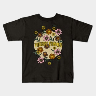 Violent Femmes Name Personalized Flower Retro Floral 80s 90s Name Style Kids T-Shirt